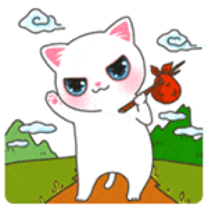 Lovely Cartoon Cat messages sticker-10