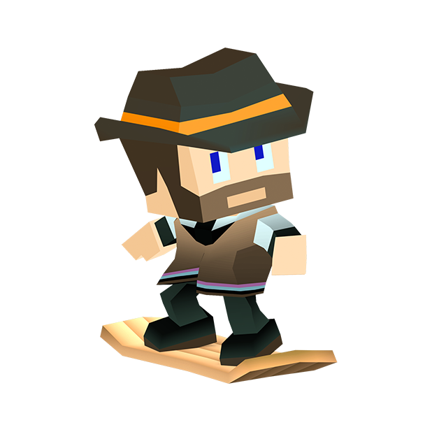Blocky Snowboarding messages sticker-11