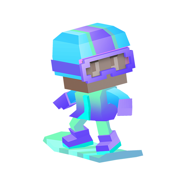 Blocky Snowboarding messages sticker-4