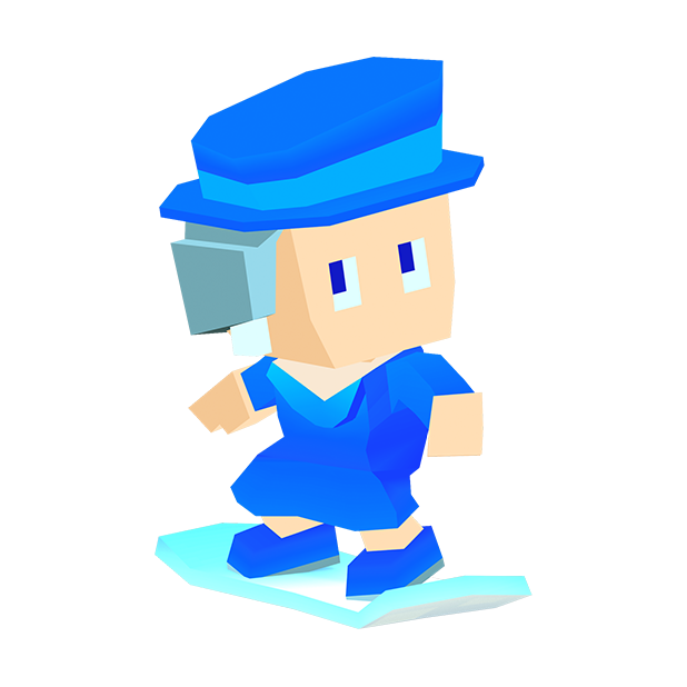 Blocky Snowboarding messages sticker-7