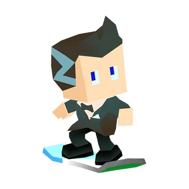 Blocky Snowboarding messages sticker-0