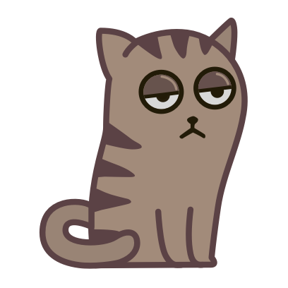 Fixel the Snob cat messages sticker-0