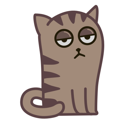 Fixel the Snob cat messages sticker-4