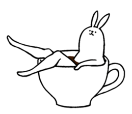 Weird long leg rabbit 2 - Stickers for iMessage messages sticker-11