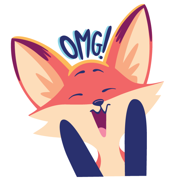 The Happy Fox Stickers messages sticker-7