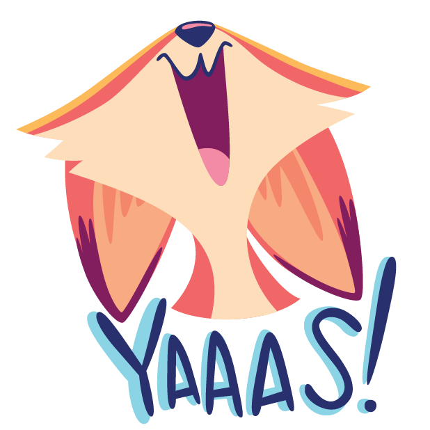 The Happy Fox Stickers messages sticker-3