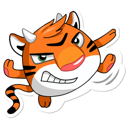 Orange Tiger messages sticker-1