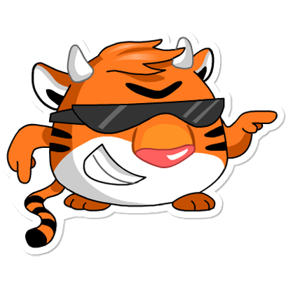 Orange Tiger messages sticker-0