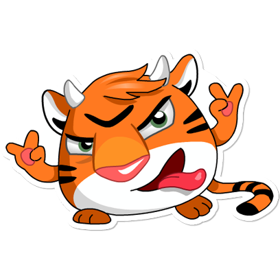 Orange Tiger messages sticker-3