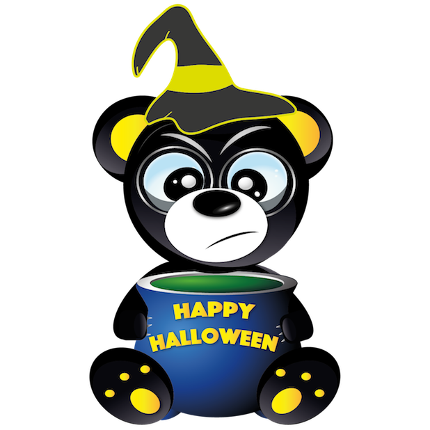 Halloween & Baddy Bear messages sticker-1
