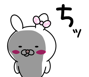 Blusher rabbit messages sticker-8