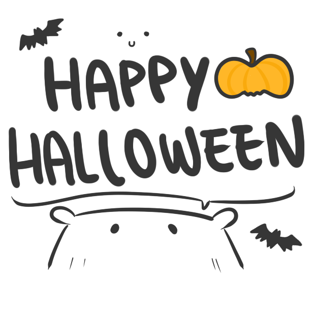 Chubby Hamsters: Halloween Mini-pack messages sticker-1