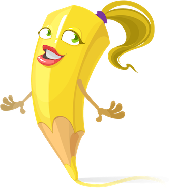 Cartoon Pencil Sticker Vol 01 messages sticker-1