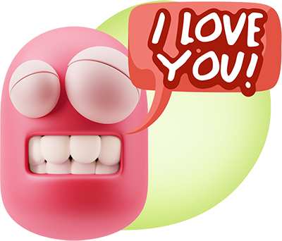 3D Love Colourful Stickers for iMessage messages sticker-3
