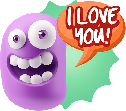 3D Love Colourful Stickers for iMessage messages sticker-11