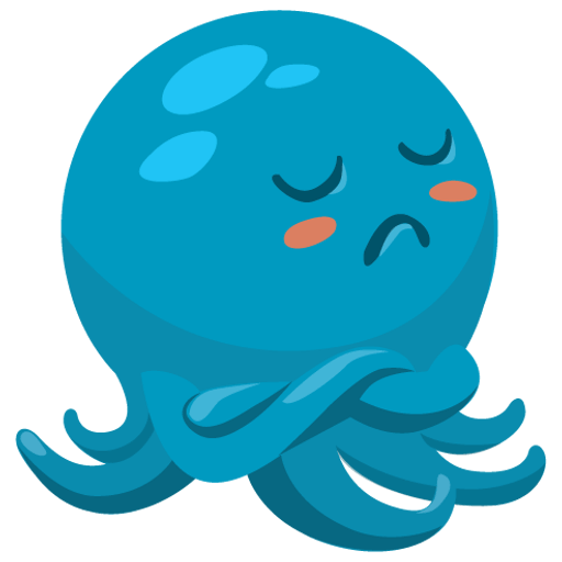 Octo the angry Octopus iMessage stickers messages sticker-9