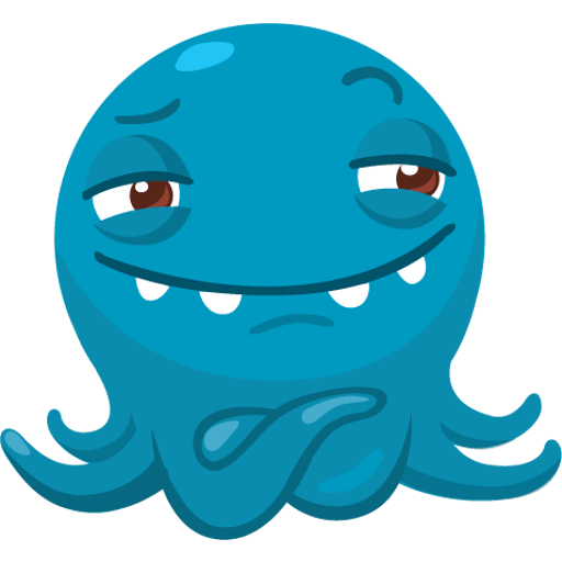Octo the angry Octopus iMessage stickers messages sticker-10