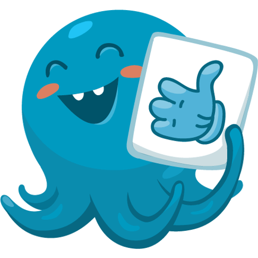 Octo the angry Octopus iMessage stickers messages sticker-2