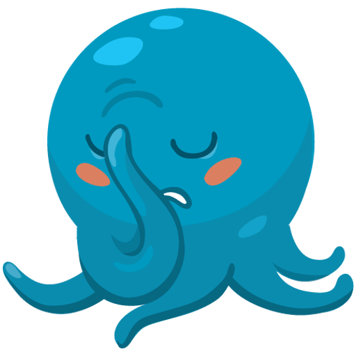 Octo the angry Octopus iMessage stickers messages sticker-3