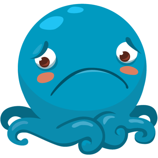 Octo the angry Octopus iMessage stickers messages sticker-7