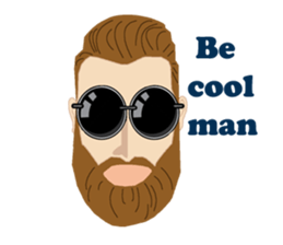 Bearded Hipster messages sticker-0