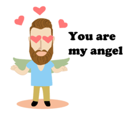 Bearded Hipster messages sticker-1