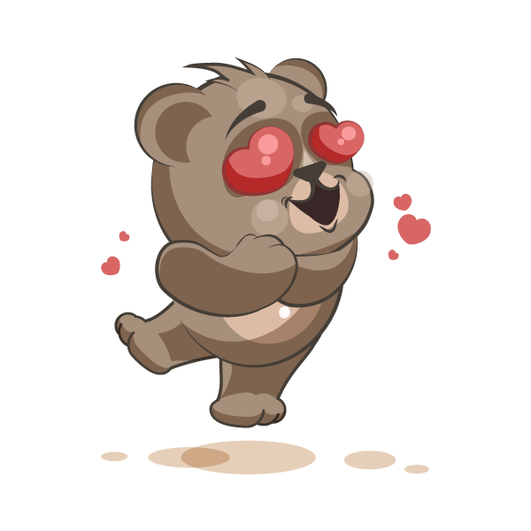 Adorable Bear Emoji Stickers messages sticker-0