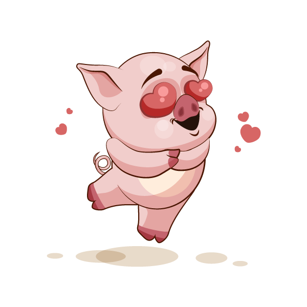 Adorable Pig Emoji Stickers messages sticker-9