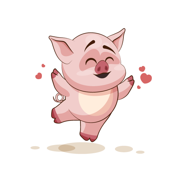 Adorable Pig Emoji Stickers messages sticker-6