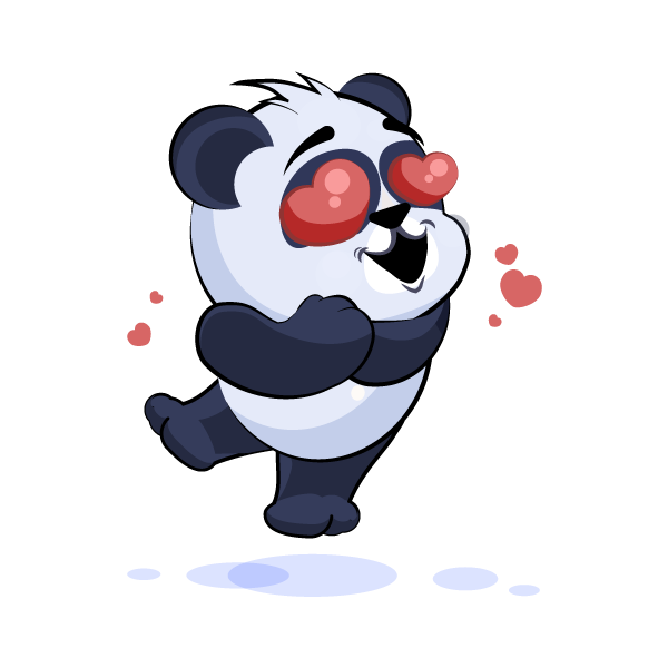 Adorable Panda Emoji Stickers messages sticker-0