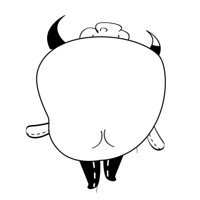 Chubby Doodle Monster Animated messages sticker-5