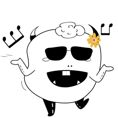Chubby Doodle Monster Animated messages sticker-8