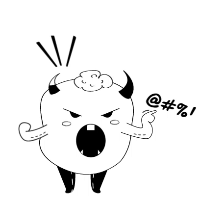 Chubby Doodle Monster Animated messages sticker-0