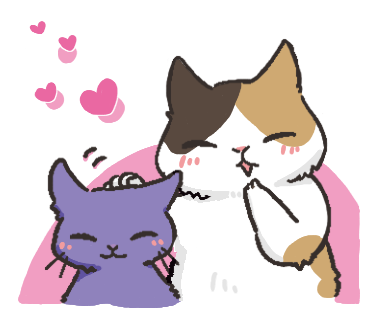 Black Cat and Calico Cat messages sticker-1