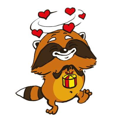 Crazy Raccoon Pet Stickers messages sticker-0