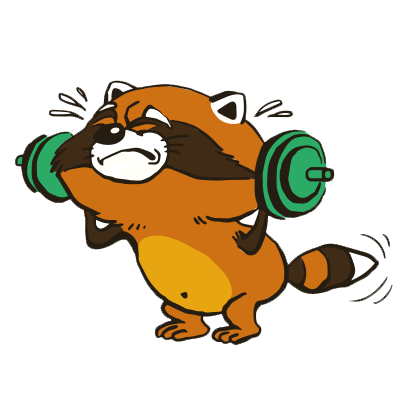 Crazy Raccoon Pet Stickers messages sticker-1