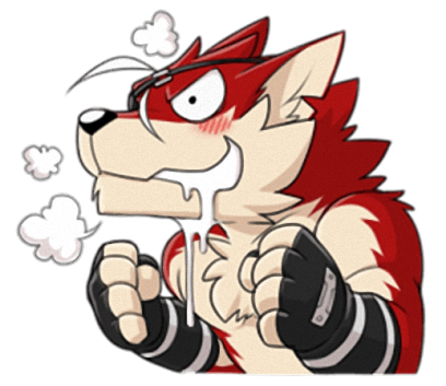Rex - Naughty wolf stickers for iMessage messages sticker-4