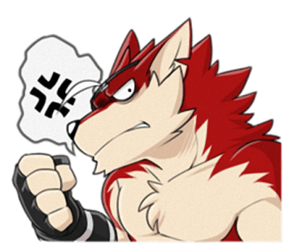 Rex - Naughty wolf stickers for iMessage messages sticker-1