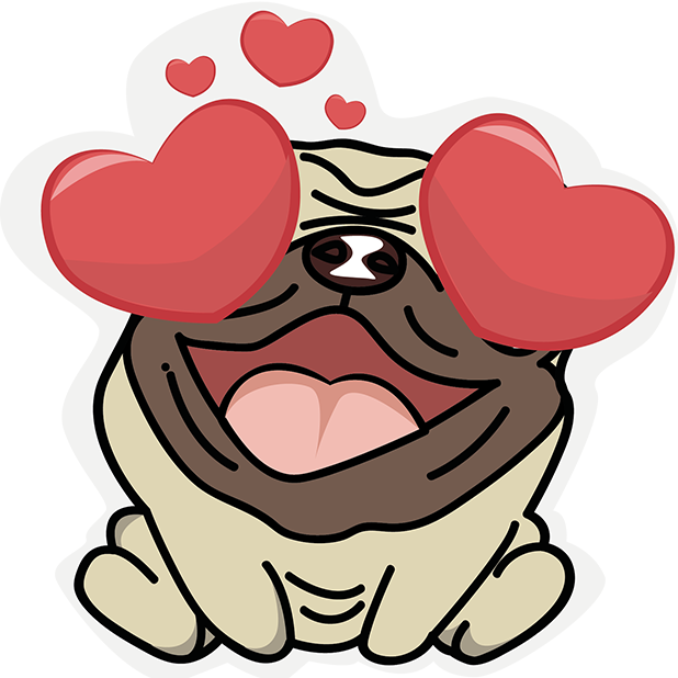 PUG Sticker messages sticker-9