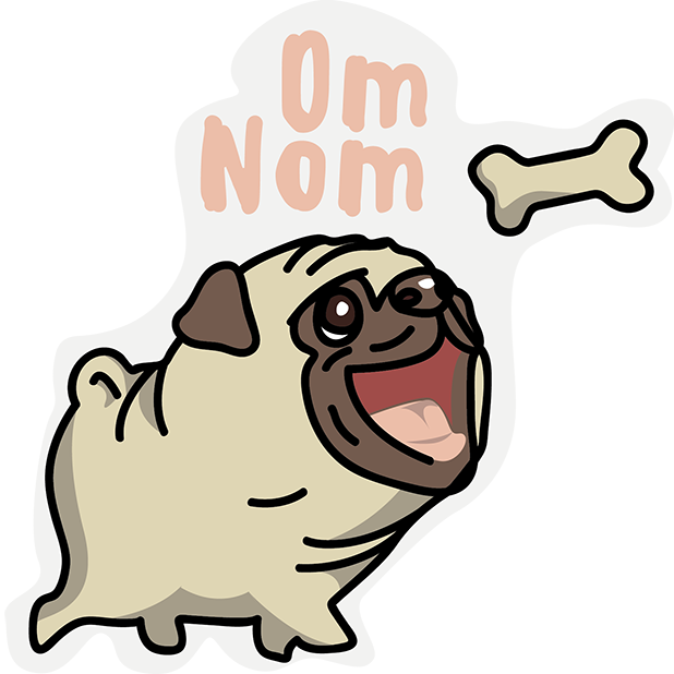 PUG Sticker messages sticker-6