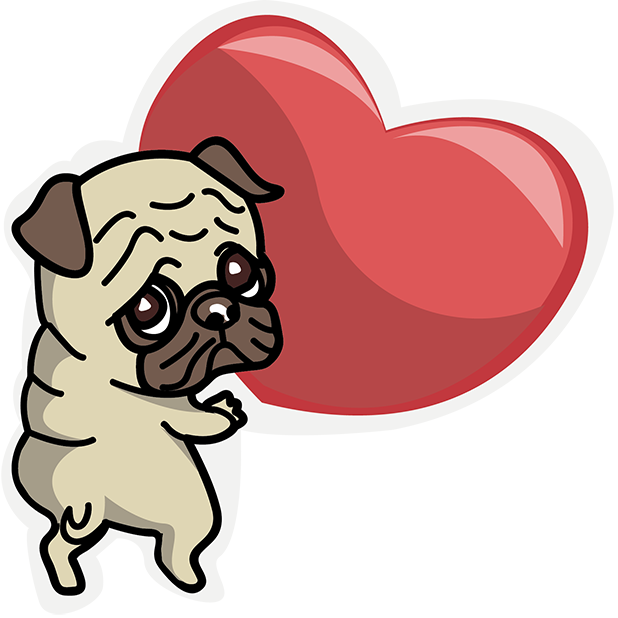 PUG Sticker messages sticker-7