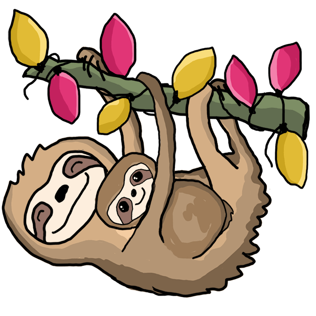 Christmas Holiday Sloths messages sticker-1