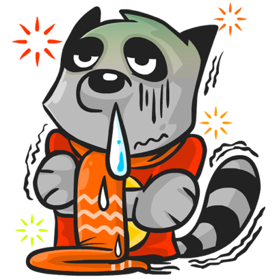 Rubi the Raccoon messages sticker-7
