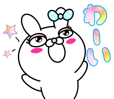 Blusher rabbit (free) messages sticker-6