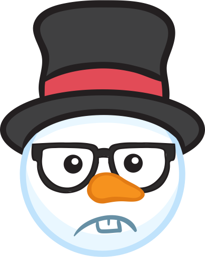 Snowman Face Stickers - Christmas Snowman messages sticker-8