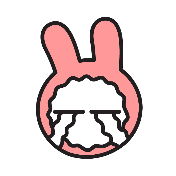 Face of PinkRabbit messages sticker-6