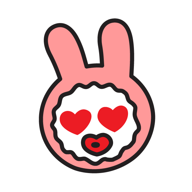 Face of PinkRabbit messages sticker-10