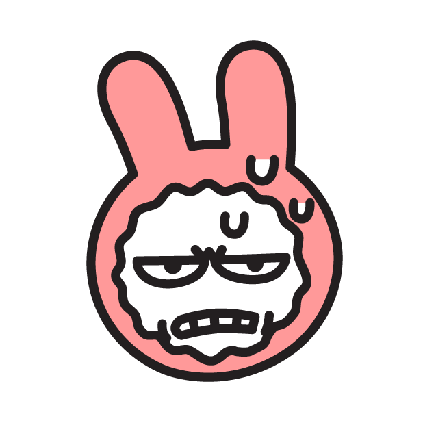 Face of PinkRabbit messages sticker-5