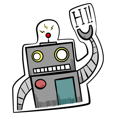 Vintage Robot messages sticker-1