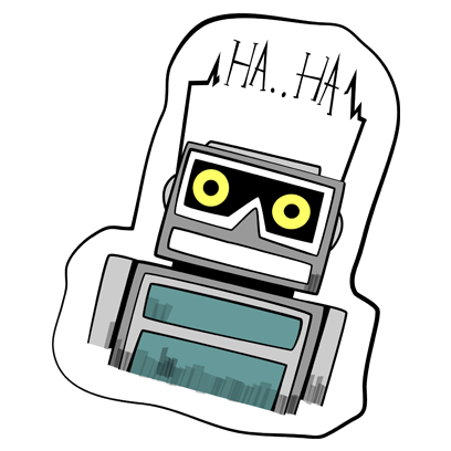 Vintage Robot messages sticker-0